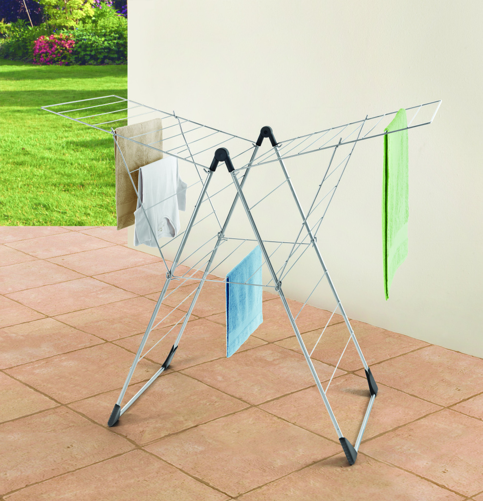 Tomado-Metaltex vento 25 droogrek 133x109x58 cm zilver 25m drooglengte
