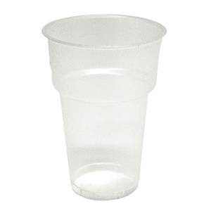 Merkloos Plastic bierglas zacht 250 cc 50 stuks (proppy)
