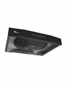 THERMEX Airgrip, 598x80 mm, Incl. hygrostat and switch, Black/stainless