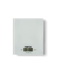 Funktion Keukenweegschalen Kitchen scale glass white 5kg/1g.