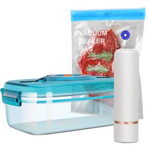 BES LED Vacuümsealer Set - Aigi Brino - Elektrische Vacuümpomp - 2.5W - USB Oplaadbaar - Wit