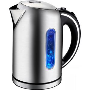 BES LED Waterkoker - Aigi Kiny - 1.7 Liter - 2200 Watt - RVS - Zwart/Zilver