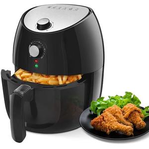 BES LED Airfryer - Aigi Hida - Hetelucht Friteuse - Timer - 3.5 Liter - Zwart/Zilver