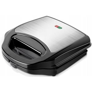BES LED Tosti-ijzer - Aigi Ciplo - Sandwichmaker - CoolTouch Hendel - Zwart/Zilver