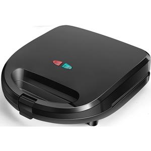 BES LED Tosti Ijzer - Tosti Apparaat - Aigi Rubo - Contactgrill 3 in 1 - CoolTouch Hendel - Zwart