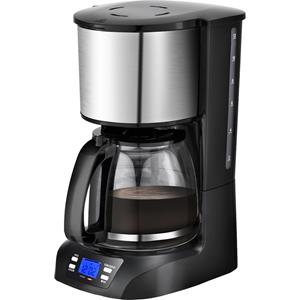 BES LED Koffiezetapparaat - Aigi Benry - Filter Koffiezetapparaat - Zwart/Zilver