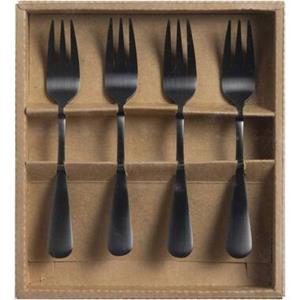 Leen Bakker Gebaksvorkjes - zwart - set van 4