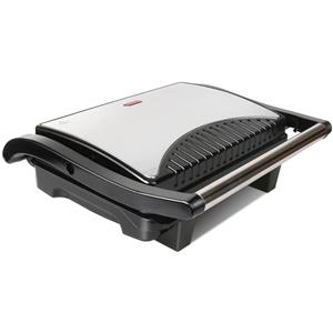 BES LED Contactgrill - Tosti Apparaat - Tosti Ijzer - Aigi Heron - Cool Touch - RVS - Zwart/Zilver