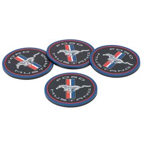 Fiftiesstore Ford Mustang 4 delige Rubber Onderzetters Set