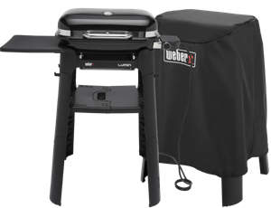 Weber Lumin Compact Black met Onderstel +  Hoes voor Lumin met Onderstel