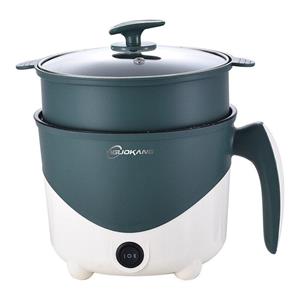 Factory Discount Outlet Huishoudelijke elektrische kookmachine 1-2 personen Hot Pot Enkele/dubbele laag Mini antiaanbakpan Multifunctionele elektrische rijstkoker Double blauw