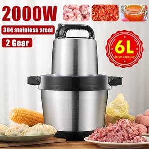 Sea Global 6L 2000W 2 Versnelling Elektrische Vleesmolen Keuken Chopper Vleesmolen Roestvrij Staal Knoflook Groente Blender Mixer Babyvoeding processor
