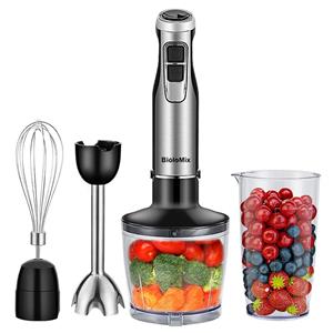 GB Market BioloMix BHB1200 4-in-1 handmixer van 1200 W, 6 snelheden, roestvrijstalen mes, hakkom van 500 ml BHB1200 zwart