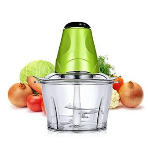 TOP-MALL-001 220V 2L 300W Elektrische Voedsel Chopper Vleesmolen Huishoudelijke Keuken Snelle Processor Machine Cutter Multifunctionele Mixer Blender Slicer groen