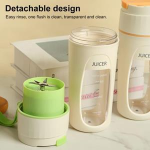 HOMEKA Elektrische sapcentrifuge persoonlijke blender met 50W krachtige motor 22000 tpm hoge snelheid BPA-vrije USB oplaadbare mini vruchtensapmixer paars