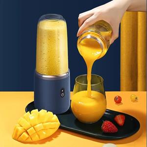 Darling Women Boutique A Draagbare blender voor shakes en smoothies, sapcentrifugebeker met 6 messen voor USB-oplaadbaar, persoonlijke blender met bediening met één druk op de knop 6V rood