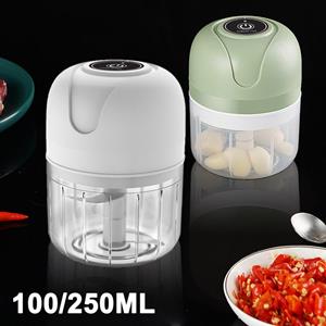 Darling Women Boutique C Mini USB draadloze elektrische knoflookstamper pers vleesmolen groente chili vleesmolen voedsel 100ml wit