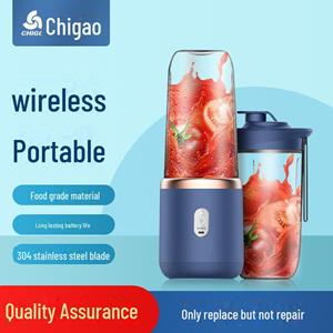 Small Appliances Compact Portable Rechargeable Juicer Cup - Multifunctional Fruit Blender for Home & Students single cover blauw