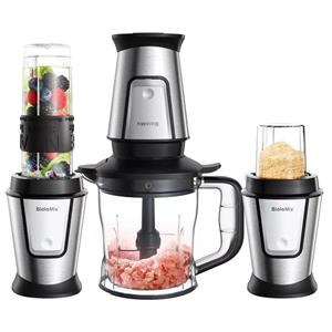 GOOD PRICE Market BioloMix TB23M 3-in-1 multifunctionele keukenmachine, 700W draagbare sapcentrifuge, persoonlijke blender, vleesmolen, koffiekruidenmolen, vleesmolen