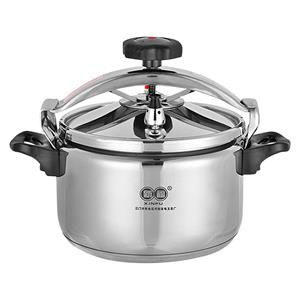 Challenge 304 roestvrijstalen snelkookpan, 6L huishoudelijke verdikte explosieveilige snelkookpan, drie niveaus stoof- en energiebesparend kookgerei One Size zilver
