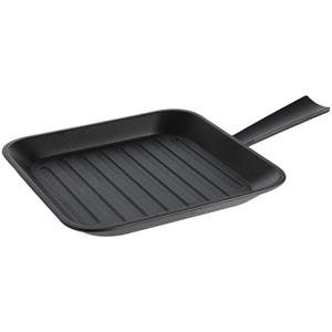 Vega Serveerpan Pegosi vierkant met handvat; 25.5x25.5 cm (LxB); zwart; vierkant