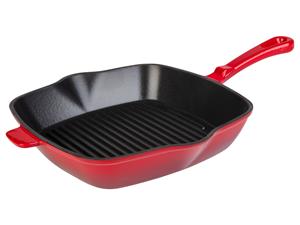 Livarno home Gietijzeren grillpan (Rood)