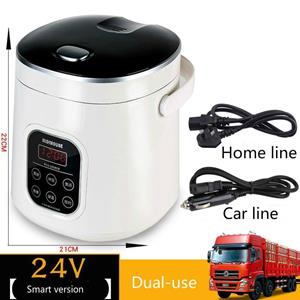 TOP MALL-004 Auto Rijstkoker 12V 24V 220V Auto Thuis Tweeërlei Gebruik Zelfrijdende Draagbare Rijstkoker 24V Vrachtwagen Slimme Rijstkoker