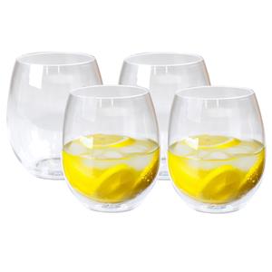 DEPA Drinkglas - 20x - transparant - onbreekbaar kunststof - 390 ml -