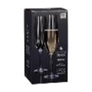 Excellent Houseware Champagneglazen - 4x stuks - kristal - 260 ml -