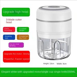Modern Home Furnishing Mini elektrische knoflookhakmachine, mini-hakmolen, keukenmachine, geschikt voor snijdergroenten/vleesmolen/knoflookchooper/fruitstamper/salademolen 100ML roze