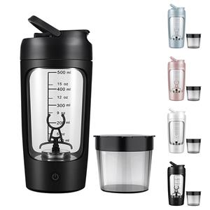 Wahaha123 Elektrische shakerfles, gemaakt van Tritan - draagbare mixerbeker/USB oplaadbare shakerbekers voor proteïneshakes en maaltijdvervangende shakes One Size zwart