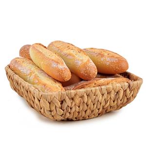 Giftdecor Opbergmandje/Broodmandje - gevlochten riet - naturel kleur - 26 x 26 x 8 cm -