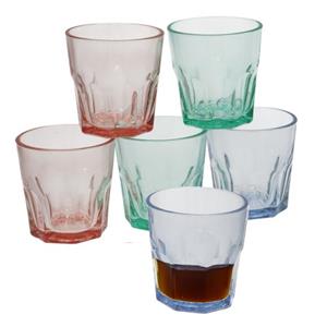 Gerimport Waterglazen/drinkglazen Everest - 6x stuks - kleurenmix -