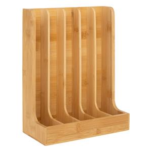 5five Koffie cups/capsules houder dispenser - bamboe - 23 x 11 x 29 cm -