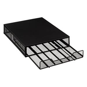 5five Koffie cup/capsule houder/dispenser - metaal - voor 60 cups - 26 x 35 x 7 cm -