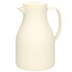 HI Isoleerkan - wit - met drukknop - 1 liter - Koffiekan - thermoskan - warmhoud kan -