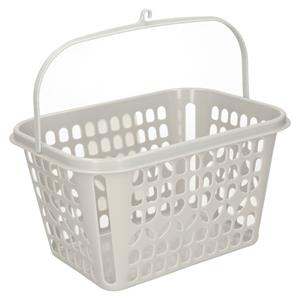 PlasticForte Wasknijpers ophang mandje/bakje - 25 x 20 x 13.5 cm - lichtgrijs - kunststof -