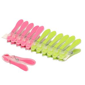 PlasticForte Wasknijpers - 24x - groen/roze - kunststof /metaal - 8 cm -
