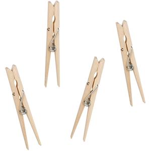 Urban Living Size wasknijpers - 48x - bamboe - 9 cm -