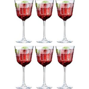 Cristal d'Arques Rode Wijnglazen Rendez-Vous- 350 ml - 6 stuks