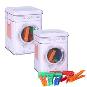 Merkloos Kunststof wasknijpers - 48x - 4 kleuren per set - 8 cm -
