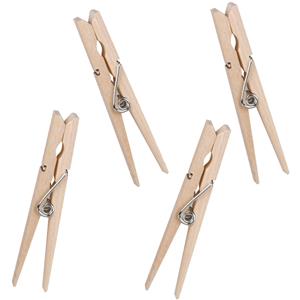 Urban Living Basic plus Size wasknijpers - 80x - bamboe - 8 cm -