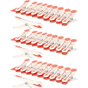 Concorde Wasknijpers - 30x - rood - kunststof - 8 cm -