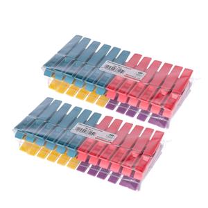 Merkloos Wasknijpers - 48x stuks - kleurenmix fel - kunststof - 8 cm -