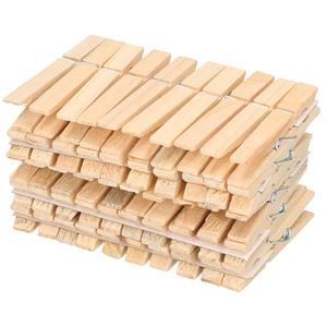 Sorex Wasknijpers - 100x stuks - hout - knijpers - metalen slagveer -