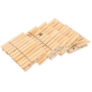 Merkloos Voordeelset 200x houten wasknijpers 7,2 cm -