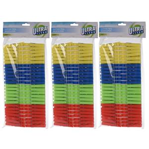 Ultra Clean Wasknijpers - 300x - kunststof - gekleurd - 8 cm -