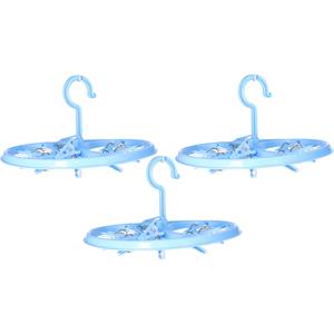 DID Droogcarrousel/droogmolen blauw met 12 knijpers 26,5 cm -