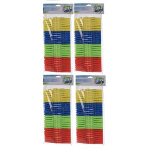 Ultra Clean Wasknijpers - 400x - kunststof - gekleurd - 8 cm -