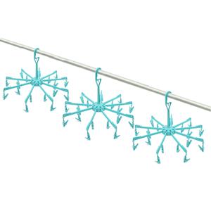 Merkloos Droogcarrousel/droogmolen blauw met 18 knijpers cm -